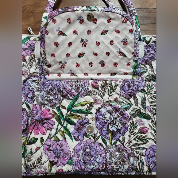 VERA BRADLEY Carson North South Tote in Lavender Meadow, NWT - Picture 2 of 14